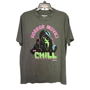 Horror Movies & Chill Scream Ghostface Graphic Tee Shirt Men's Size Medium